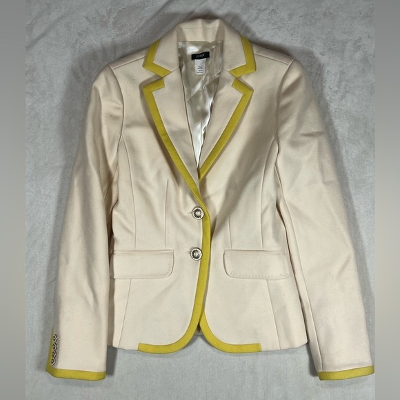 J. Crew Jackets & Blazers - J. Crew Size 2 Lexington Blazer 100% Wool Ornate Buttons Schoolboy Jacket Coat